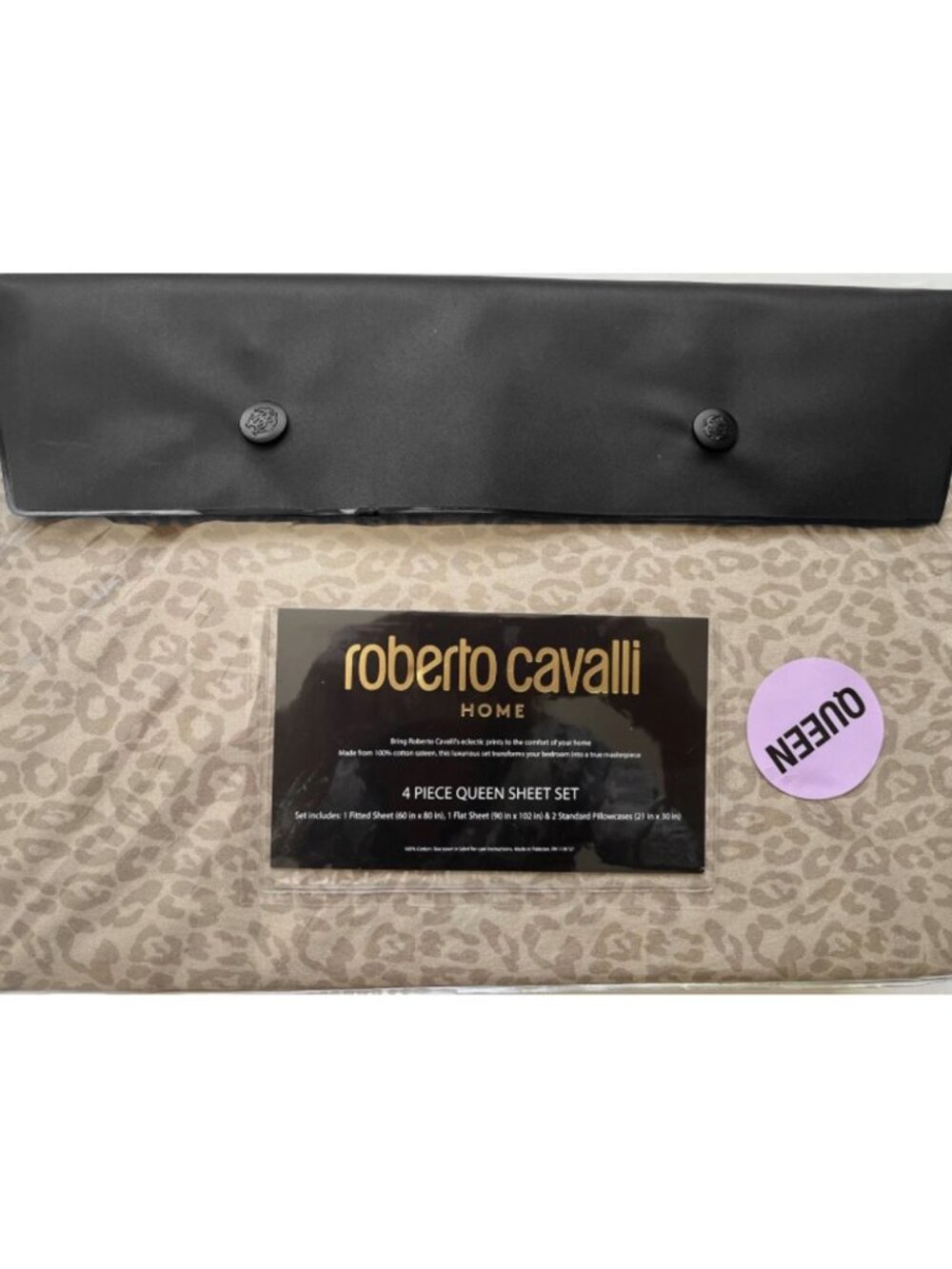 NEW Roberto Cavalli Sheet Set! King  Animalier Print  Cheetah Print